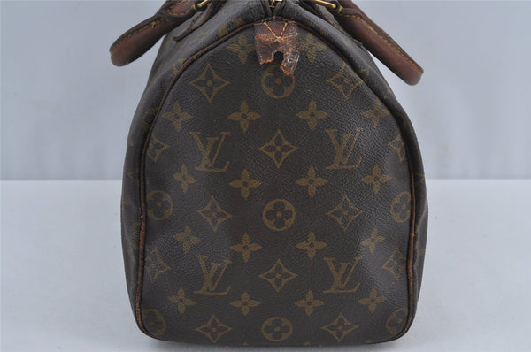 Authentic Louis Vuitton Monogram Speedy 30 Hand Boston Bag M41526 LV H4668