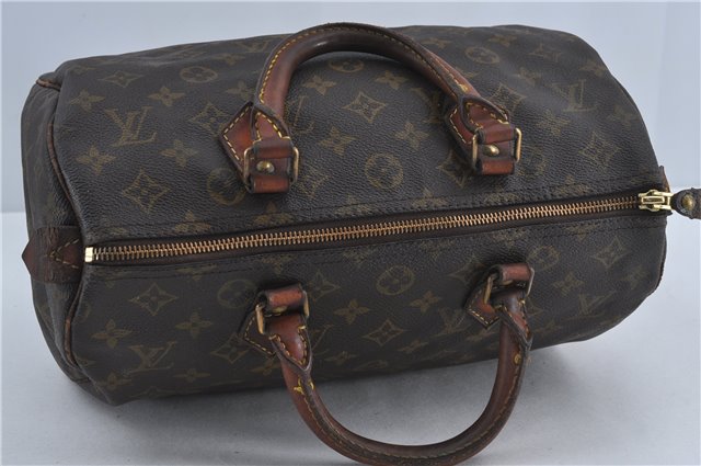 Authentic Louis Vuitton Monogram Speedy 30 Hand Boston Bag M41526 LV H4668