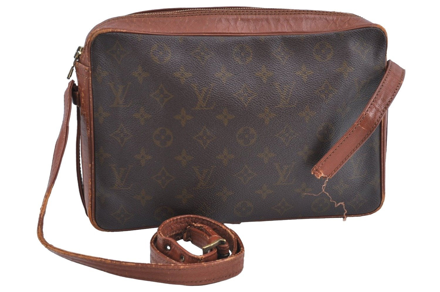 Auth Louis Vuitton Monogram Sac Bandouliere 30 Shoulder Bag M51364 LV Junk J3664