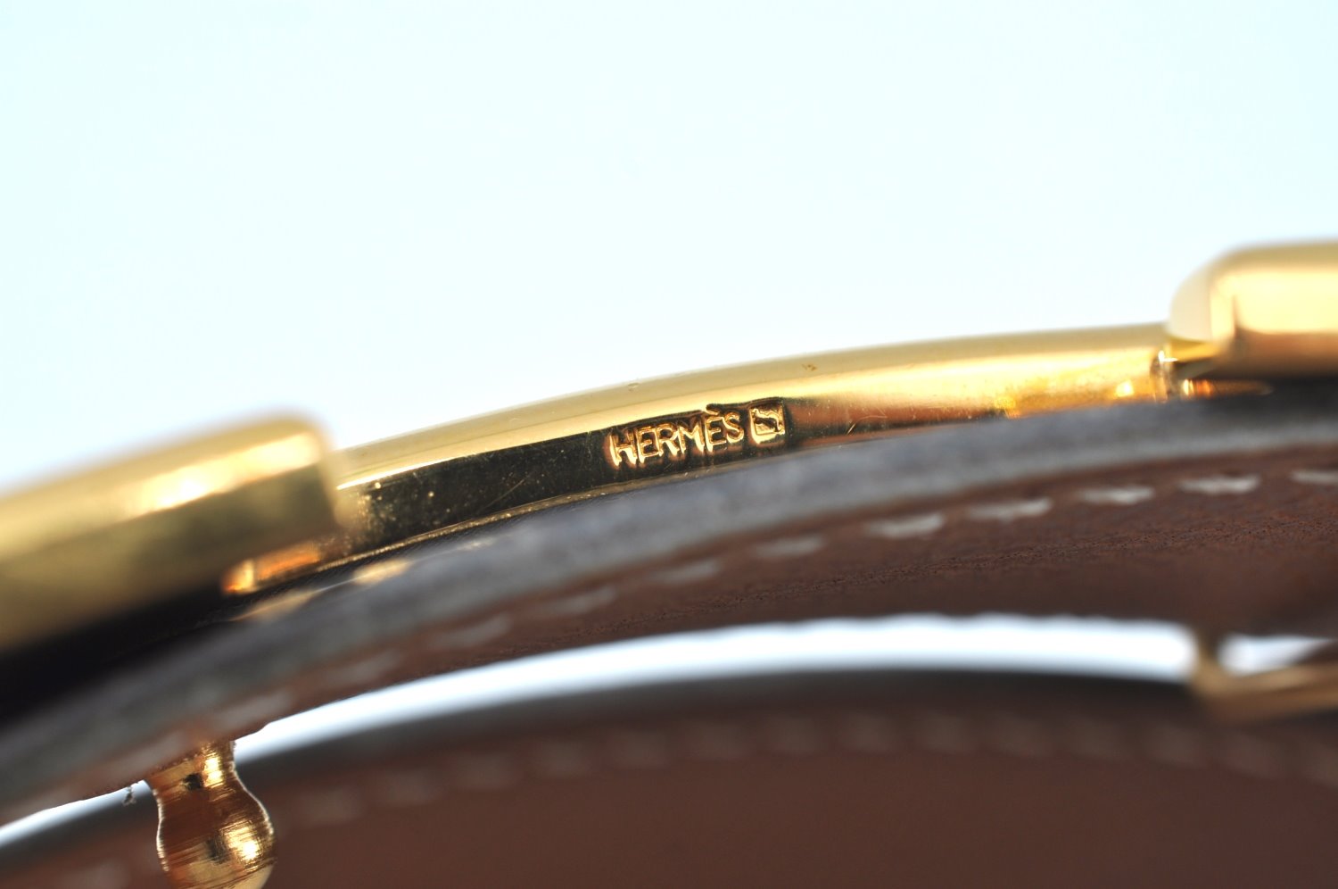 Authentic HERMES Leather Belt Reversible Size 65cm 25.6