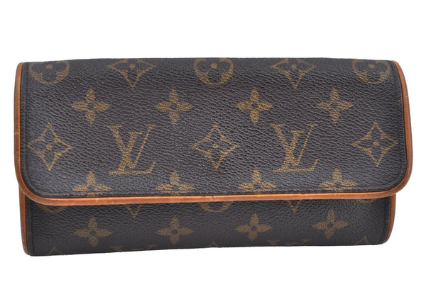 Authentic Louis Vuitton Monogram Pochette Twin PM Shoulder Bag M51854 LV J6308