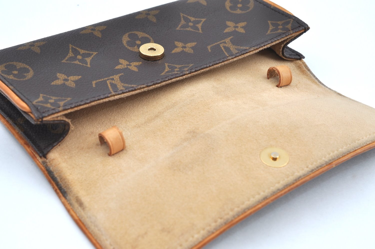 Authentic Louis Vuitton Monogram Pochette Twin PM Shoulder Bag M51854 LV J6308