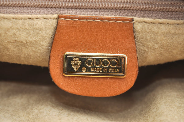 Authentic GUCCI Shoulder Cross Body Bag GG PVC Leather Yellow Brown Junk J7144