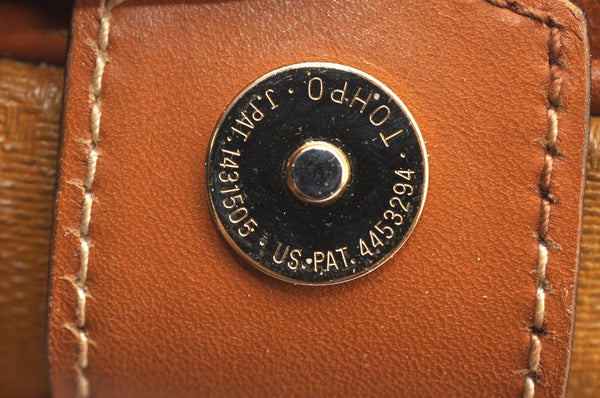 Authentic GUCCI Shoulder Cross Body Bag GG PVC Leather Yellow Brown Junk J7144