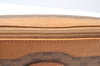 Authentic GUCCI Micro GG PVC Leather Clutch Hand Bag Purse Brown Junk J7273
