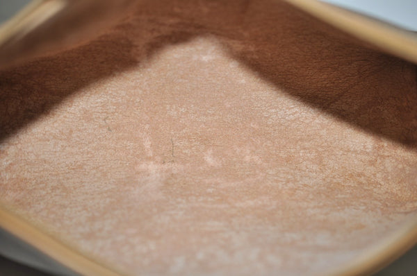 Authentic GUCCI Micro GG PVC Leather Clutch Hand Bag Purse Brown Junk J7273