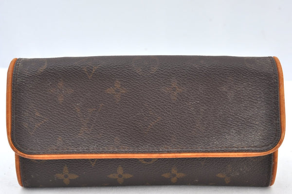 Authentic Louis Vuitton Monogram Pochette Twin PM Shoulder Bag M51854 LV J7407