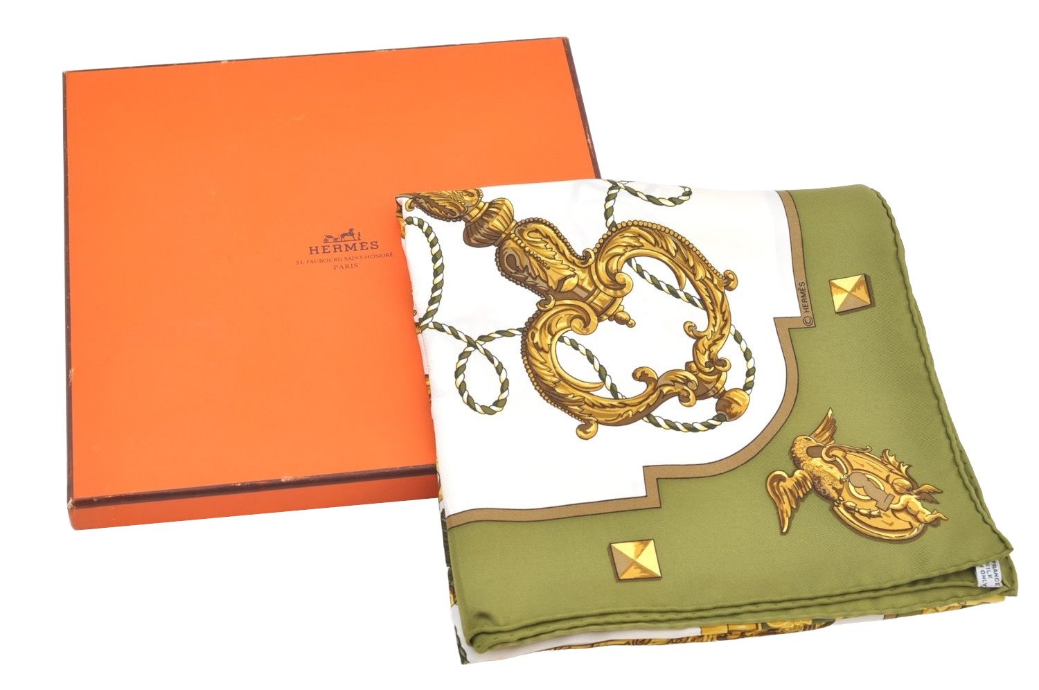 Authentic HERMES Carre 90 Scarf 