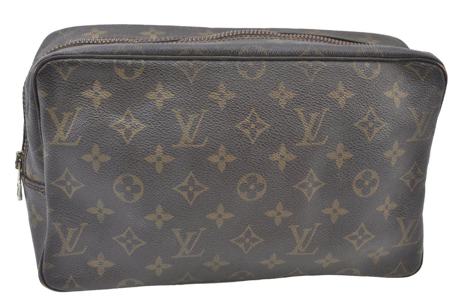 Authentic Louis Vuitton Monogram Trousse Toilette 28 Clutch Hand Bag Junk J7994