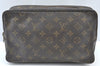 Authentic Louis Vuitton Monogram Trousse Toilette 28 Clutch Hand Bag Junk J7994
