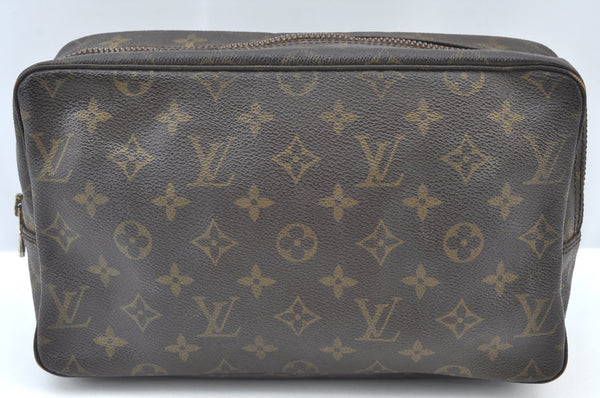 Authentic Louis Vuitton Monogram Trousse Toilette 28 Clutch Hand Bag Junk J7994