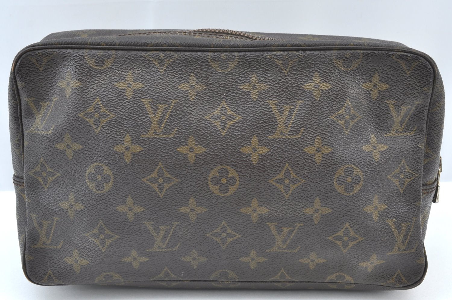 Authentic Louis Vuitton Monogram Trousse Toilette 28 Clutch Hand Bag Junk J7994