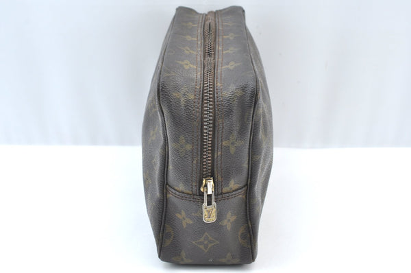 Authentic Louis Vuitton Monogram Trousse Toilette 28 Clutch Hand Bag Junk J7994