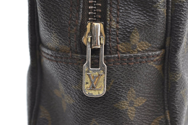 Authentic Louis Vuitton Monogram Trousse Toilette 28 Clutch Hand Bag Junk J7994