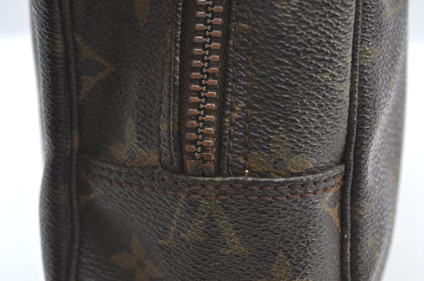 Authentic Louis Vuitton Monogram Trousse Toilette 28 Clutch Hand Bag Junk J7994
