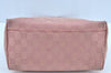 Authentic GUCCI Shoulder Hand Bag Purse GG Canvas Leather 0013386 Pink J8009