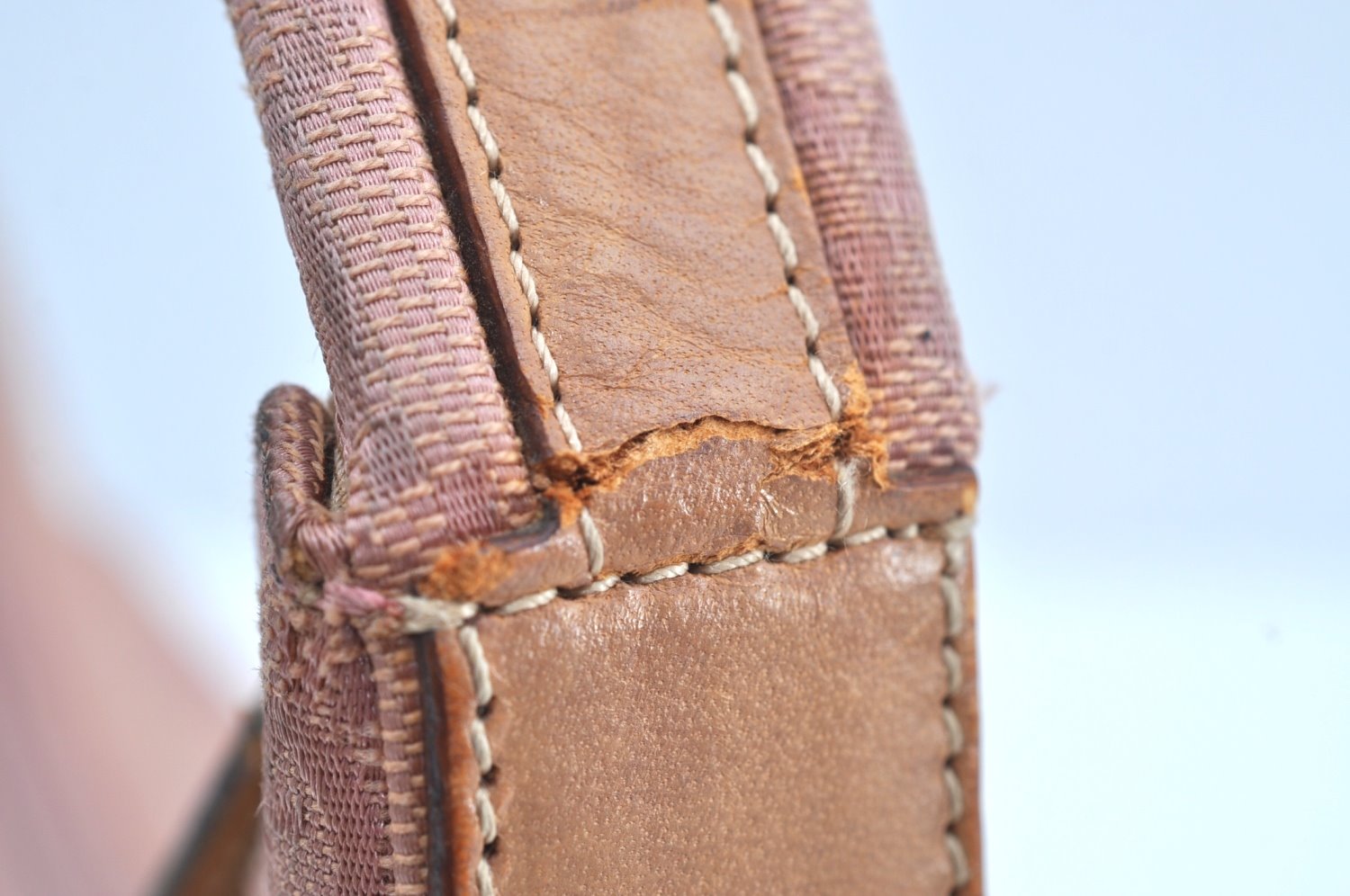 Authentic GUCCI Shoulder Hand Bag Purse GG Canvas Leather 0013386 Pink J8009