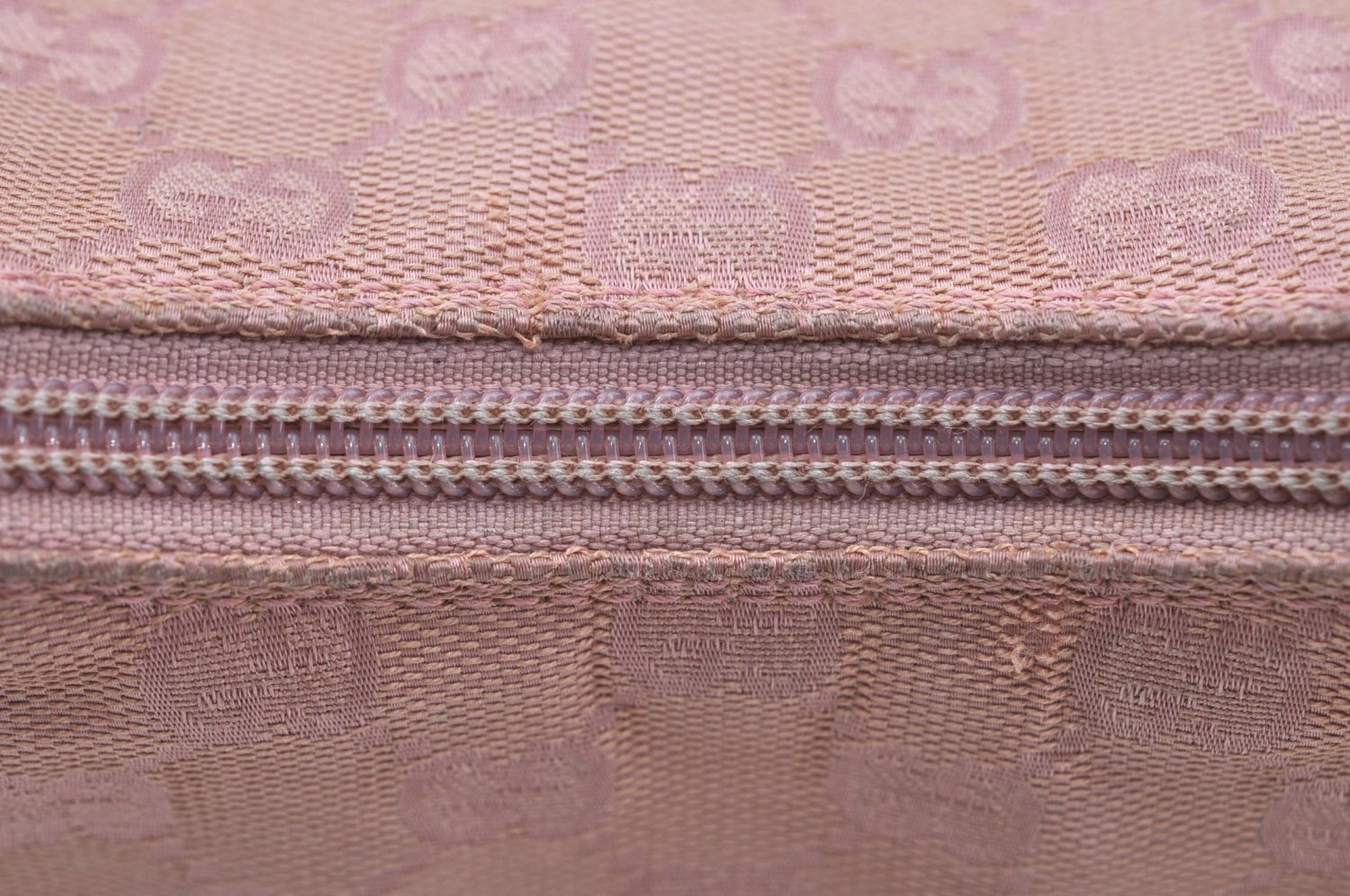 Authentic GUCCI Shoulder Hand Bag Purse GG Canvas Leather 0013386 Pink J8009