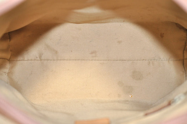 Authentic GUCCI Shoulder Hand Bag Purse GG Canvas Leather 0013386 Pink J8009