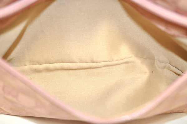 Authentic GUCCI Shoulder Hand Bag Purse GG Canvas Leather 0013386 Pink J8009
