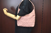 Authentic GUCCI Shoulder Hand Bag Purse GG Canvas Leather 0013386 Pink J8009