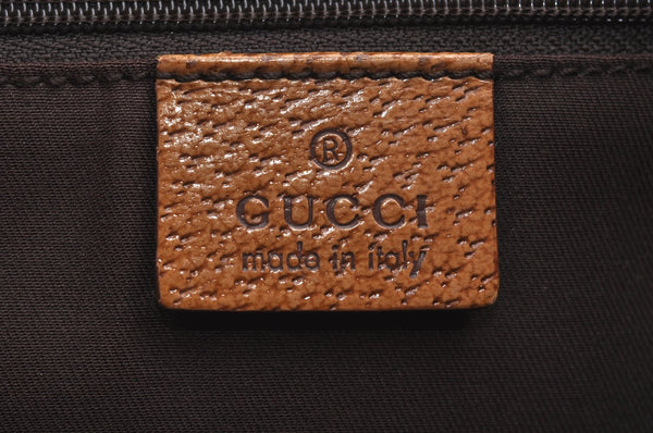 Authentic GUCCI Shoulder Tote Bag Purse GG Canvas Leather 113016 Beige J8833