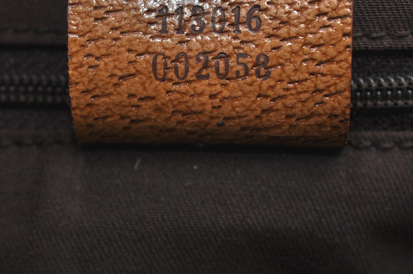 Authentic GUCCI Shoulder Tote Bag Purse GG Canvas Leather 113016 Beige J8833