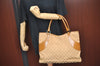 Authentic GUCCI Shoulder Tote Bag Purse GG Canvas Leather 113016 Beige J8833