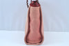 Authentic CHANEL Deauville Line CC Logo Shoulder Tote Bag Canvas Red J9039