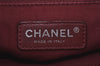 Authentic CHANEL Deauville Line CC Logo Shoulder Tote Bag Canvas Red J9039