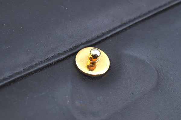 Authentic GUCCI Shoulder Hand Bag Purse Leather Black J9136