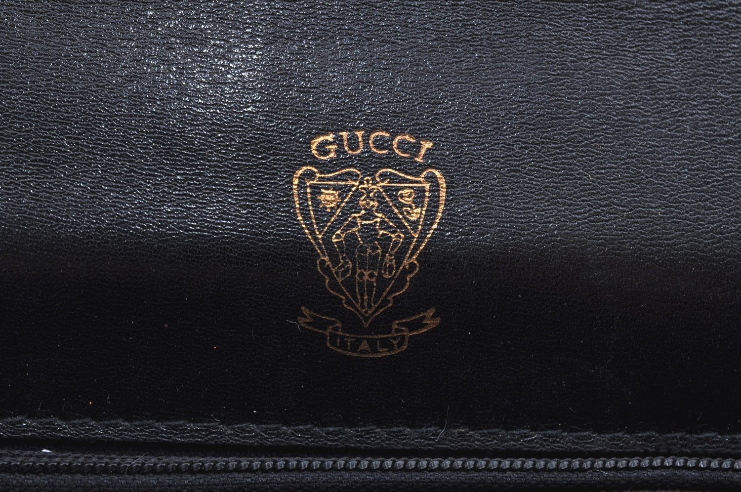Authentic GUCCI Shoulder Hand Bag Purse Leather Black J9136