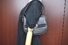 Authentic GUCCI Shoulder Hand Bag Purse Leather Black J9136