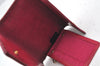 Authentic CHANEL Caviar Skin 5 Key Case Holder CC Logo Pink J9215