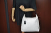 Authentic CHANEL Lamb Skin CC Logo Shoulder Bag Purse White J9224