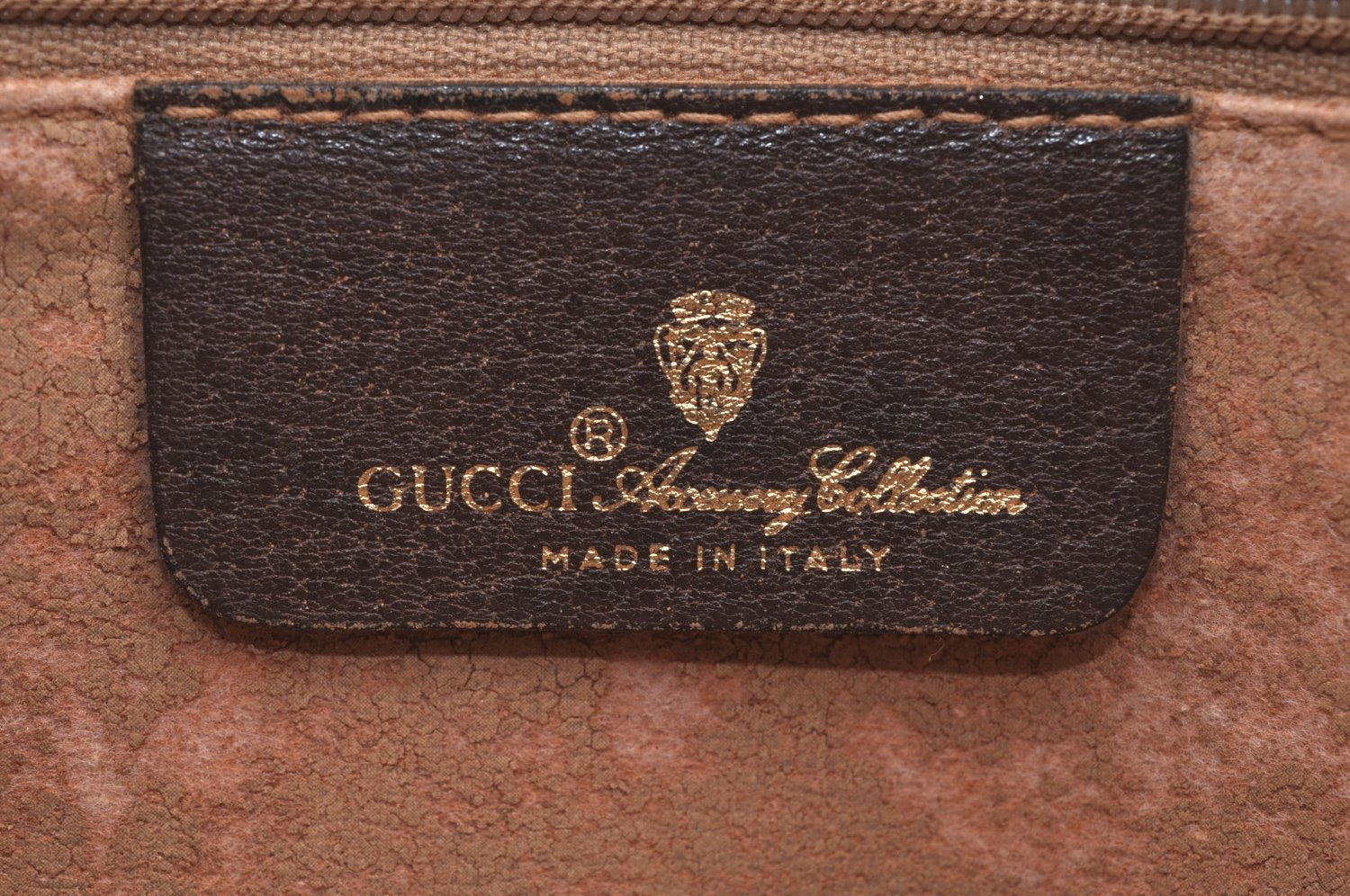 Authentic GUCCI Clutch Hand Bag Purse GG PVC Leather Brown Junk J9394