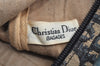 Authentic Christian Dior Trotter Hand Boston Bag Purse Canvas Leather Blue J9550