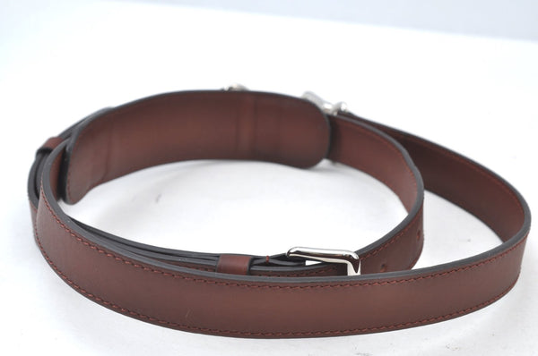 Authentic Louis Vuitton Leather Shoulder Strap 45.7-55.1" Brown LV J9896