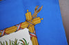 Auth HERMES Carre 90 Scarf "1789 LIBERTE EGALITE FRATERNITE" Silk Blue PB K0020