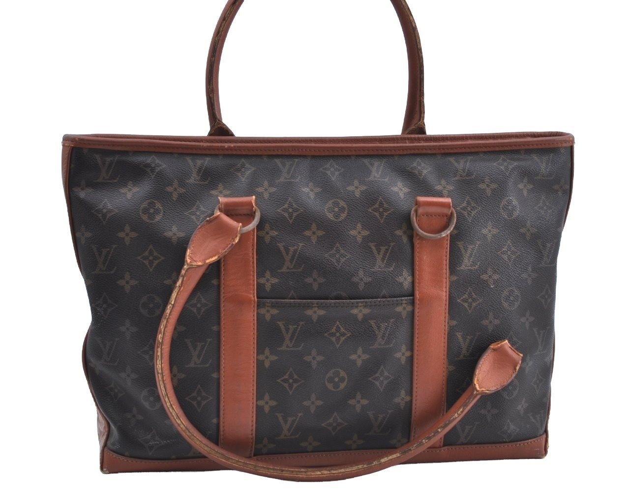 Auth Louis Vuitton Monogram Sac Weekend PM Vintage Tote Bag M42425 LV Junk K0148