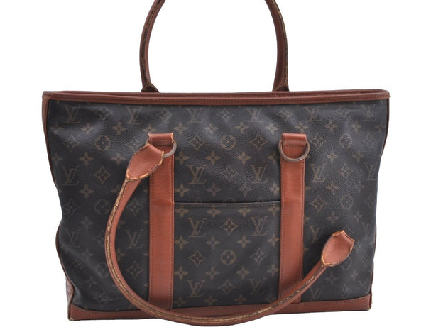 Auth Louis Vuitton Monogram Sac Weekend PM Vintage Tote Bag M42425 LV Junk K0148