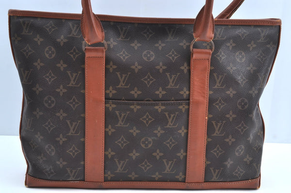 Auth Louis Vuitton Monogram Sac Weekend PM Vintage Tote Bag M42425 LV Junk K0148