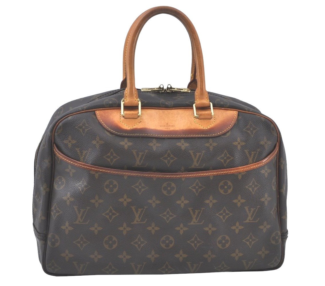 Authentic Louis Vuitton Monogram Deauville Hand Bag M47270 LV K0205