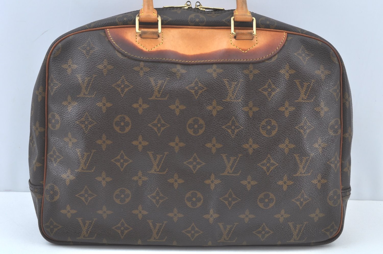 Authentic Louis Vuitton Monogram Deauville Hand Bag M47270 LV K0205