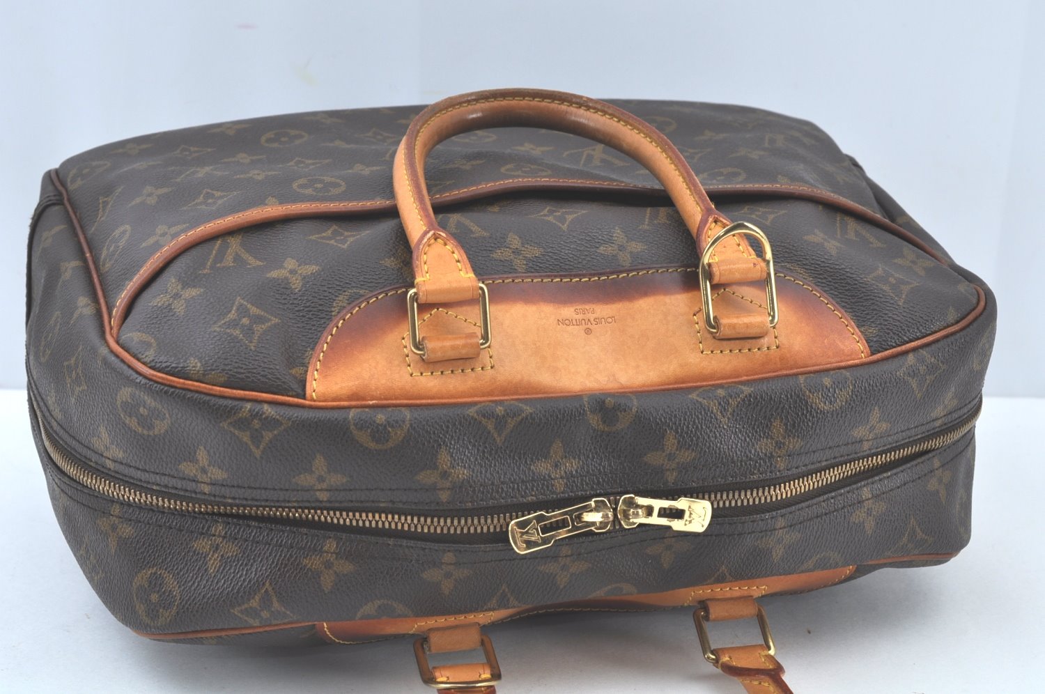 Authentic Louis Vuitton Monogram Deauville Hand Bag M47270 LV K0205