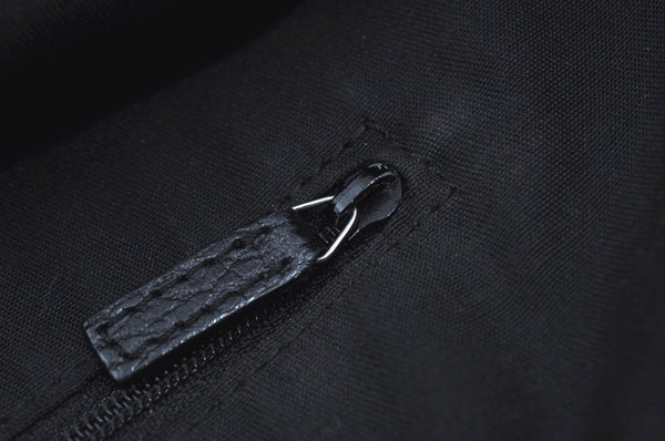 Authentic GUCCI Abbey Tote Bag Purse GG Nylon Leather 293580 Black K0542