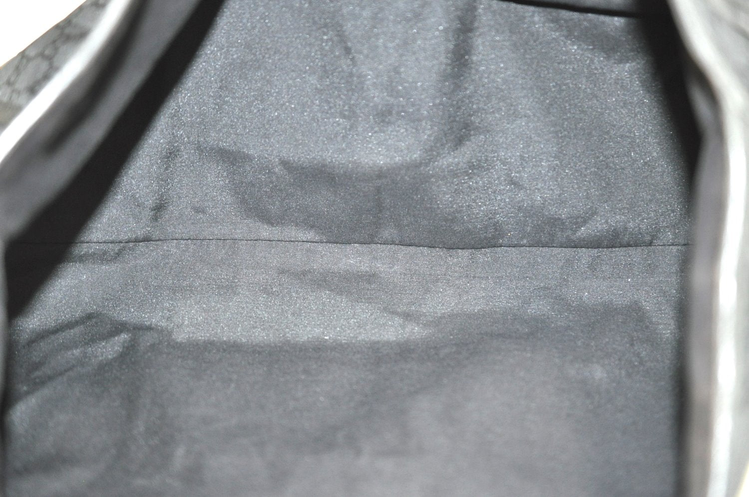 Authentic GUCCI Abbey Tote Bag Purse GG Nylon Leather 293580 Black K0542