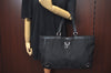 Authentic GUCCI Abbey Tote Bag Purse GG Nylon Leather 293580 Black K0542