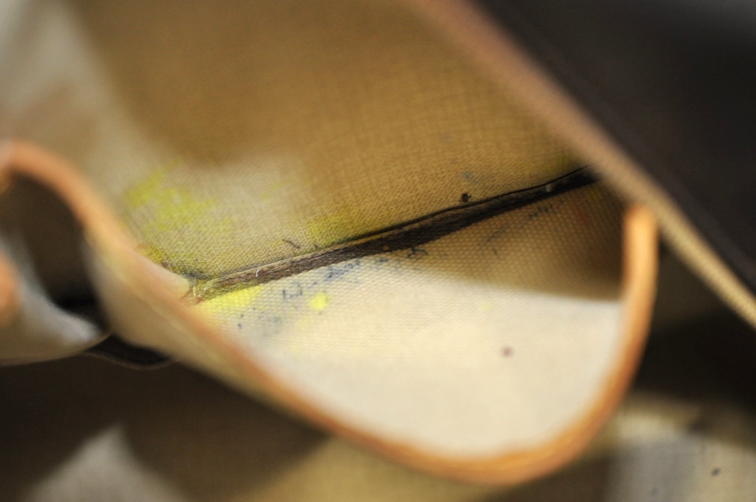 Authentic Louis Vuitton Monogram Deauville Hand Bag M47270 LV Junk K0767