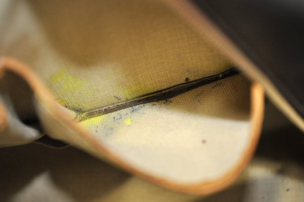 Authentic Louis Vuitton Monogram Deauville Hand Bag M47270 LV Junk K0767